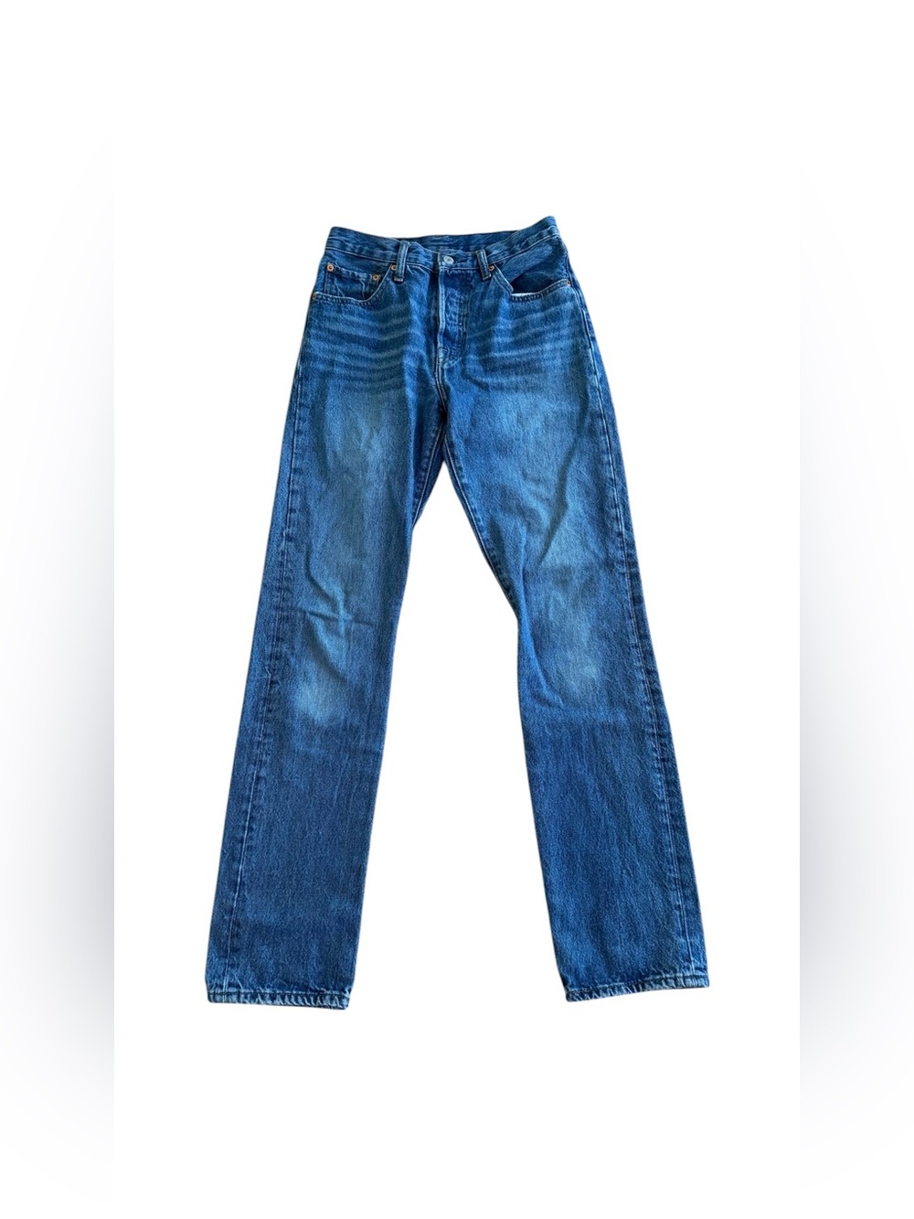 Levi's Premium 501 Denim Blue Denim Jeans Straight Timeless Minimalist W26